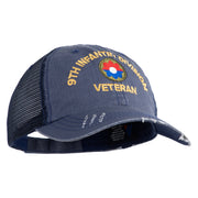 U.S. Army 9th Infantry Division Embroidered Low Profile Special Cotton Mesh Cap - Navy OSFM