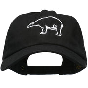 Polar Bear Embroidered Unstructured Cap