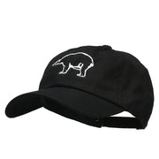 Polar Bear Embroidered Unstructured Cap