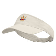 Mario Princess Crown Embroidered Pro Style Cotton Twill Washed Visor - Stone OSFM