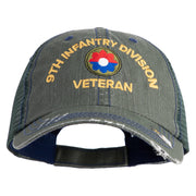 U.S. Army 9th Infantry Division Embroidered Low Profile Special Cotton Mesh Cap - Green OSFM