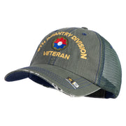 U.S. Army 9th Infantry Division Embroidered Low Profile Special Cotton Mesh Cap - Green OSFM