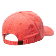 Basketball Star Embroidered Pigment Dyed Wash Cap - Coral OSFM