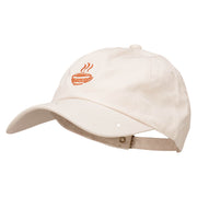 Coffee Cup Embroidered Unstructured Washed Cap