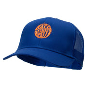 Basketball Word Logo Embroidered Solid Cotton Twill Mesh Prostyle Cap - Royal OSFM