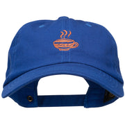 Coffee Cup Embroidered Unstructured Washed Cap