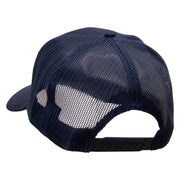 Basketball Word Logo Embroidered Solid Cotton Twill Mesh Prostyle Cap - Navy OSFM