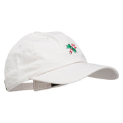 Candy Cane with Bow Embroidered Unstructured Cap