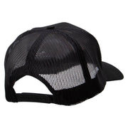 Basketball Word Logo Embroidered Solid Cotton Twill Mesh Prostyle Cap - Black OSFM