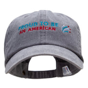 Proud America Embroidered Dyed Wash Cap