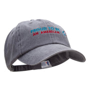 Proud America Embroidered Dyed Wash Cap