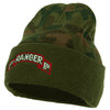 US Army 1st Ranger Bn Embroidered Camo Knit Long Cuff Beanie