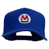 Mario Mustache Embroidered Five Panels Pro Style Cap - Royal OSFM