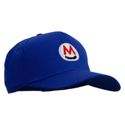 Mario Mustache Embroidered Five Panels Pro Style Cap - Royal OSFM