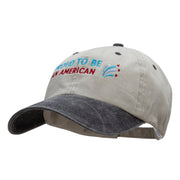 Proud America Embroidered Dyed Wash Cap