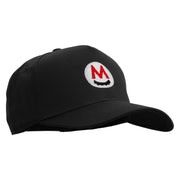 Mario Mustache Embroidered Five Panels Pro Style Cap - Black OSFM