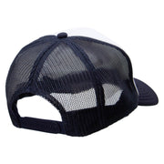 Player Jumping Embroidered Foam Panel Mesh Snapback - Navy-White OSFM