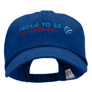 Proud America Embroidered Dyed Wash Cap