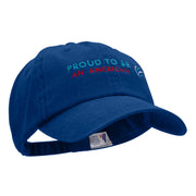 Proud America Embroidered Dyed Wash Cap