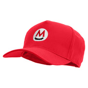 Mario Mustache Embroidered Five Panels Pro Style Cap - Red OSFM