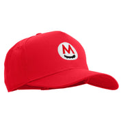 Mario Mustache Embroidered Five Panels Pro Style Cap - Red OSFM