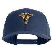 U.S. Army Nurse Corps Embroidered Retro Cotton Blend Snapback Cap - Navy OSFM
