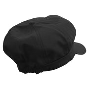 Mario Mustache Embroidered Cotton Elastic Newsboy Cap - Black OSFM