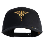 U.S. Army Nurse Corps Embroidered Retro Cotton Blend Snapback Cap - Black OSFM