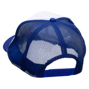 Soccer Header Embroidered Foam Panel Mesh Snapback - Royal-White OSFM