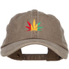 Rasta Leaf Embroidered Unstructured Cap