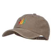 Rasta Leaf Embroidered Unstructured Cap