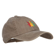 Rasta Leaf Embroidered Unstructured Cap