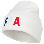 France FRA Flag Embroidered Long Beanie