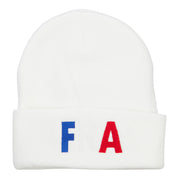 France FRA Flag Embroidered Long Beanie