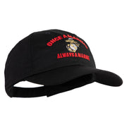Once A Marine Always a Marine Embroidered 6 Panel Unstructured Cotton Twill Cap Made in USA - Black OSFM