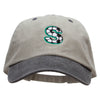 Soccer S Embroidered Pigment Dyed Wash Cap - Beige-Black OSFM