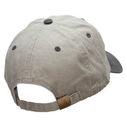 Soccer S Embroidered Pigment Dyed Wash Cap - Beige-Black OSFM