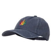 Rasta Leaf Embroidered Unstructured Cap