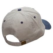 Soccer S Embroidered Pigment Dyed Wash Cap - Beige-Navy OSFM