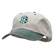 Soccer S Embroidered Pigment Dyed Wash Cap - Beige-Green OSFM