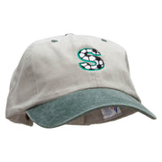 Soccer S Embroidered Pigment Dyed Wash Cap - Beige-Green OSFM