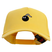 Mario Bomb Embroidered Solid Cotton Twill 5 Panel Prostyle Snap Cap - Yellow OSFM