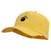 Mario Bomb Embroidered Solid Cotton Twill 5 Panel Prostyle Snap Cap - Yellow OSFM