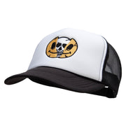 Skull Smile Embroidered Foam Panel Mesh Snapback