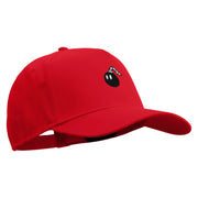 Mario Bomb Embroidered Solid Cotton Twill 5 Panel Prostyle Snap Cap - Red OSFM