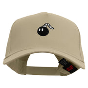 Mario Bomb Embroidered Solid Cotton Twill 5 Panel Prostyle Snap Cap - Khaki OSFM