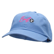 Soccer Beast Embroidered Low Profile Dyed Cotton Twill Cap - Sky-Blue OSFM