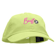 Soccer Beast Embroidered Low Profile Dyed Cotton Twill Cap - Apple-Green OSFM