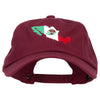 Mexico Flag with Map Embroidered Unstructured Washed Cap