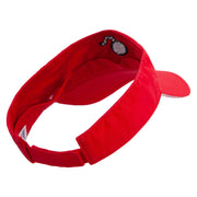 Mario Bomb Embroidered Prostyle Cotton Twill Washed Sandwich Visor - Red-White OSFM